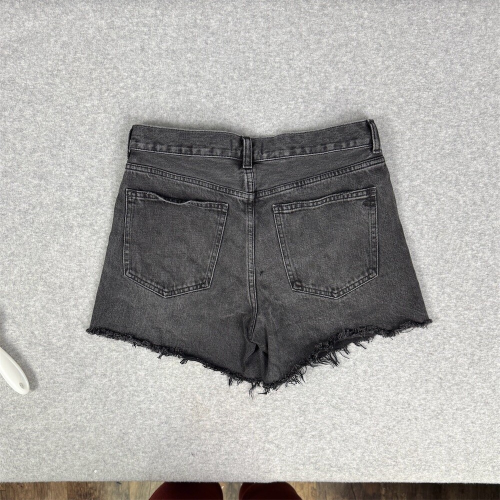 Madewell “The Brynn Long Short” Denim Womens Size 26 Black High Rise Raw Hem - Picture 11 of 16